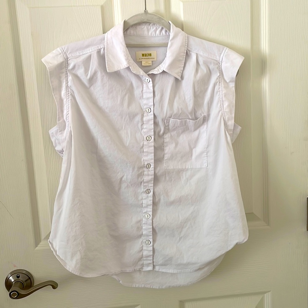 White sleeveless top by Maeve from Anthropologie. XS. Pristine condition.